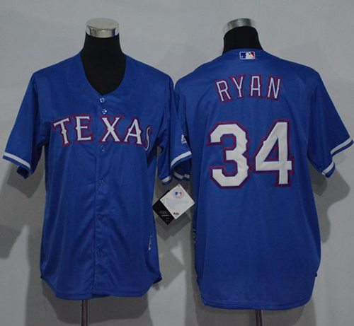 Rangers #34 Nolan Ryan Blue Cool Base Stitched Youth MLB Jersey